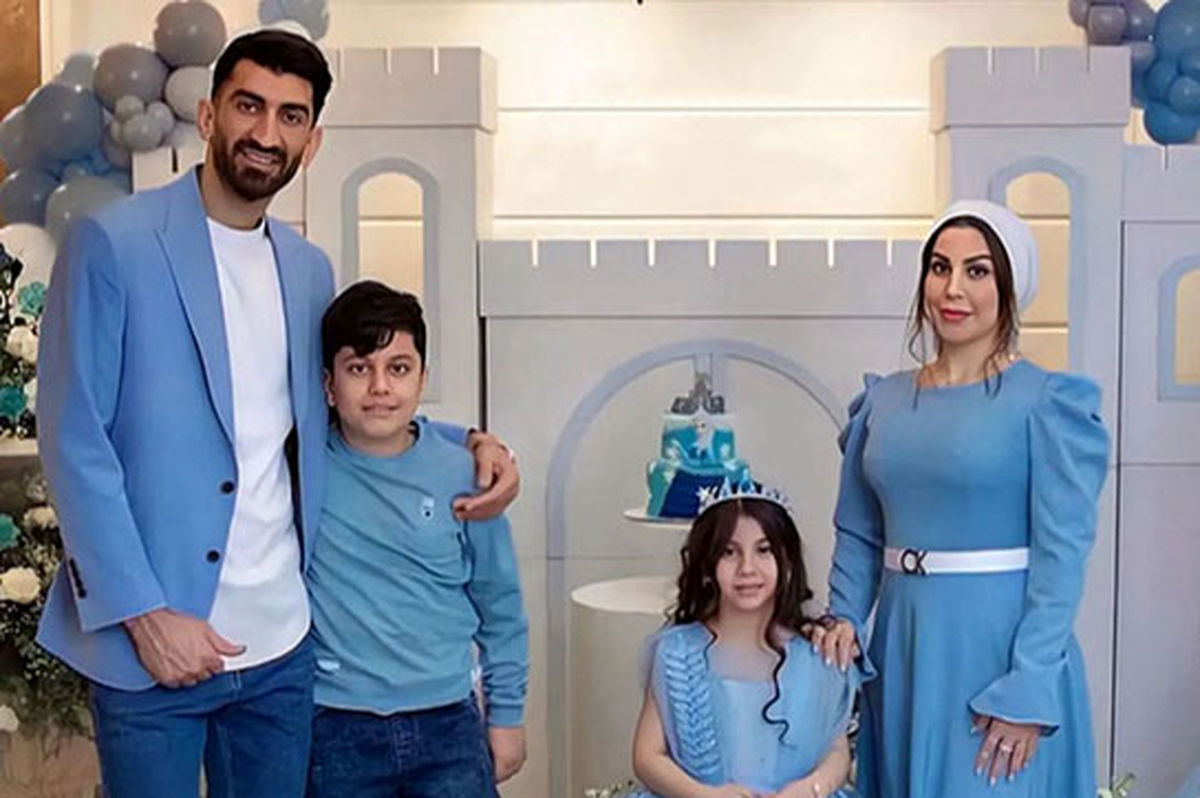 عکس علیرضا بیرانوند و فرزندانش