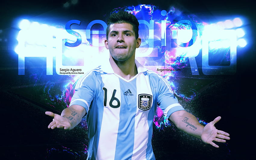wallpaper for laptop Sergio Agüero