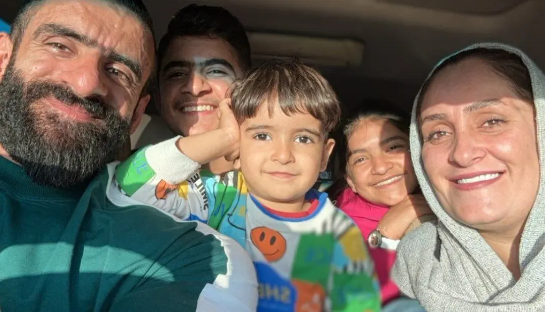 عکس خانوادگی هادی چوپان