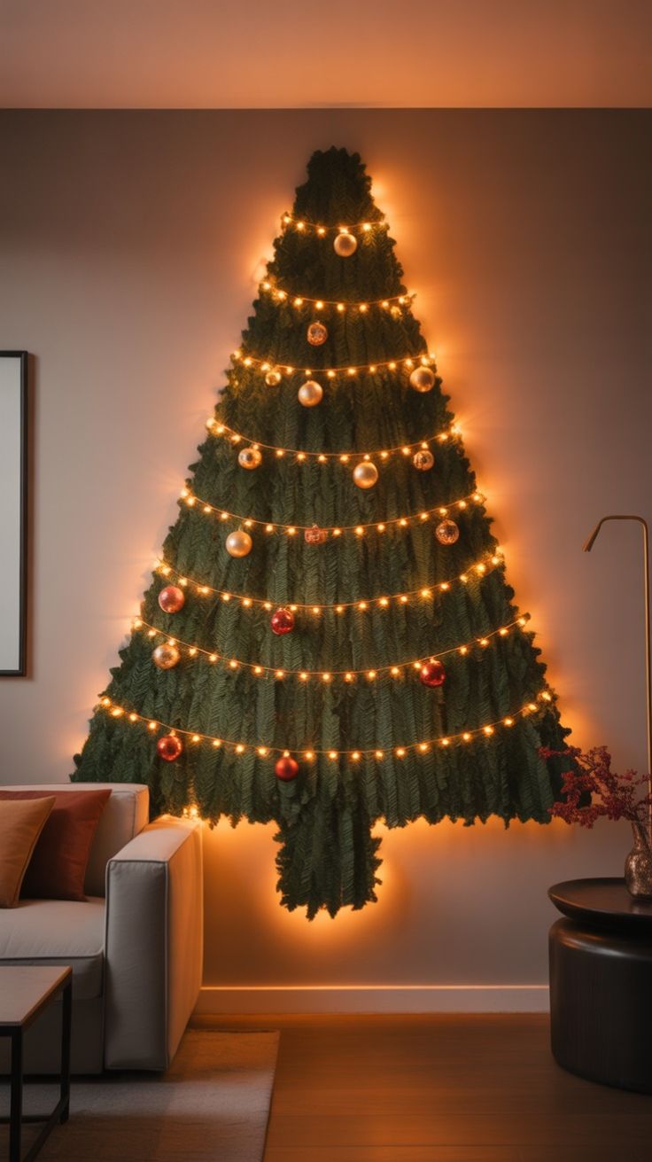 درخت کریسمس روی دیوار
