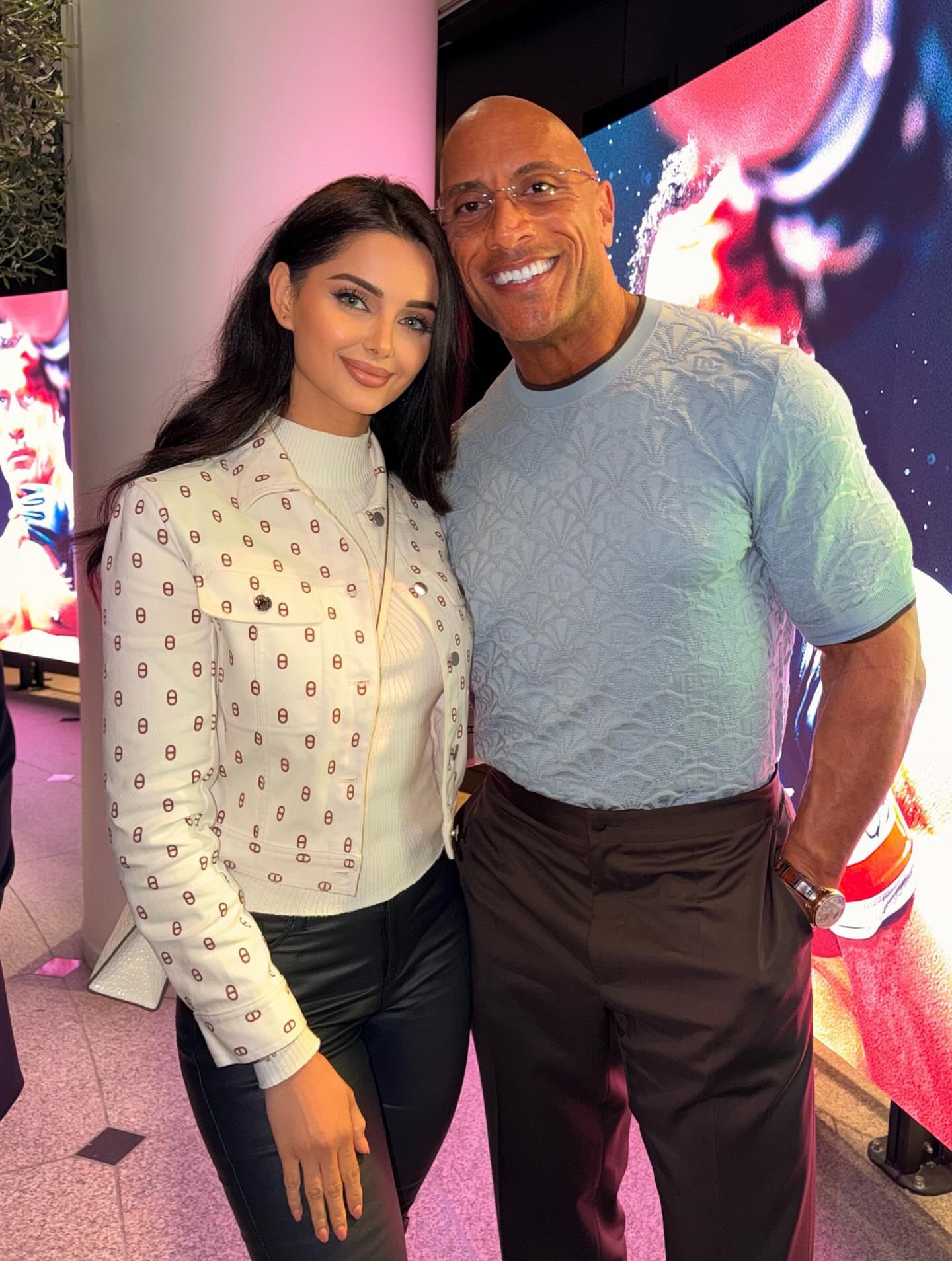 مه لقا جابری و دواین جانسون مه لقا جابری و دواین جانسون