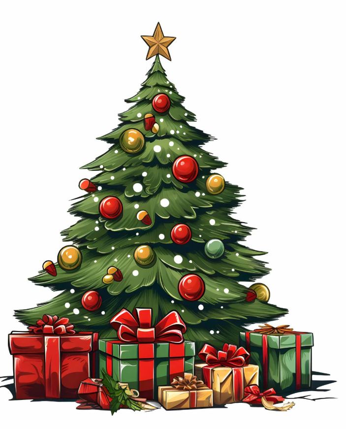 درخت کریسمس نقاشی
